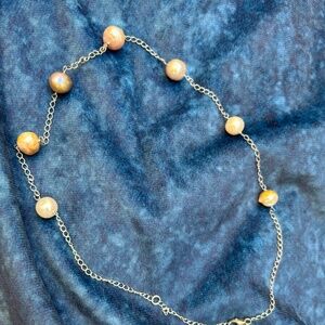 Multi-color likely pearl station necklace